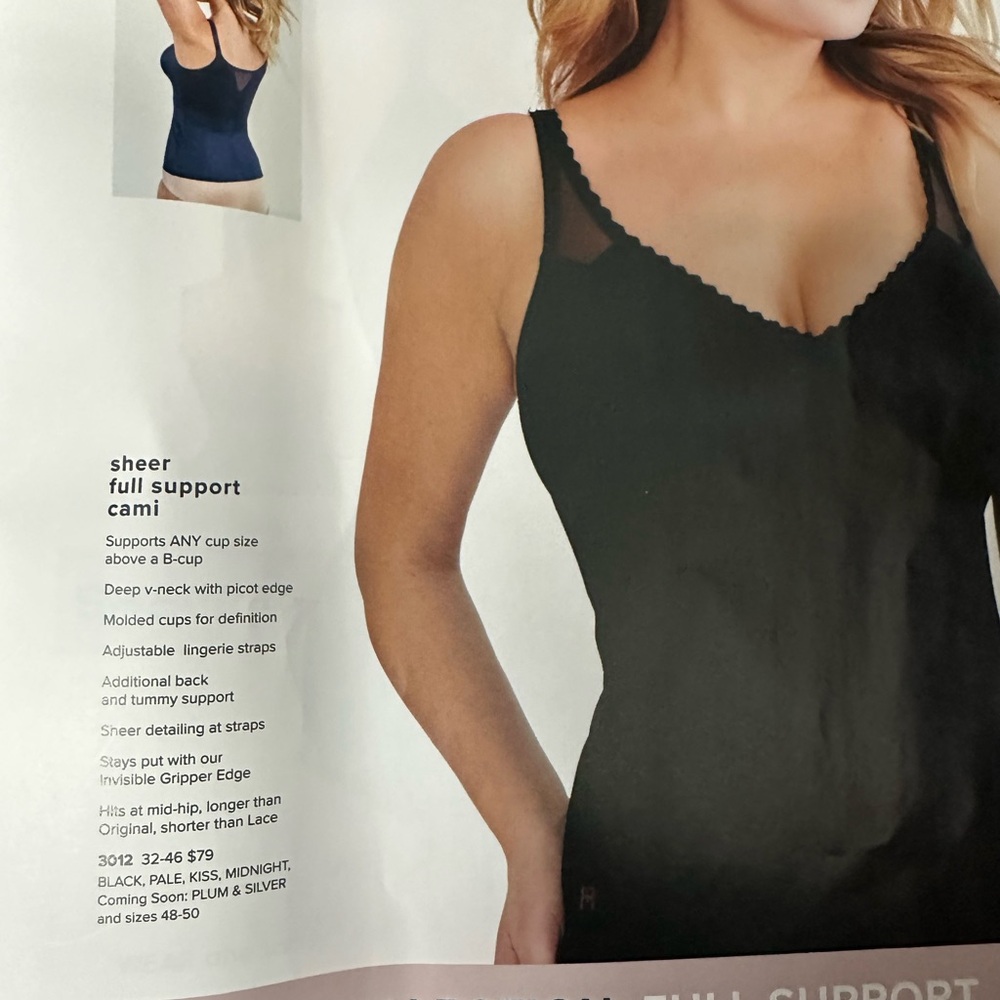 Ruby Ribbon Lace Full Support Cami - Picture 3 of 3